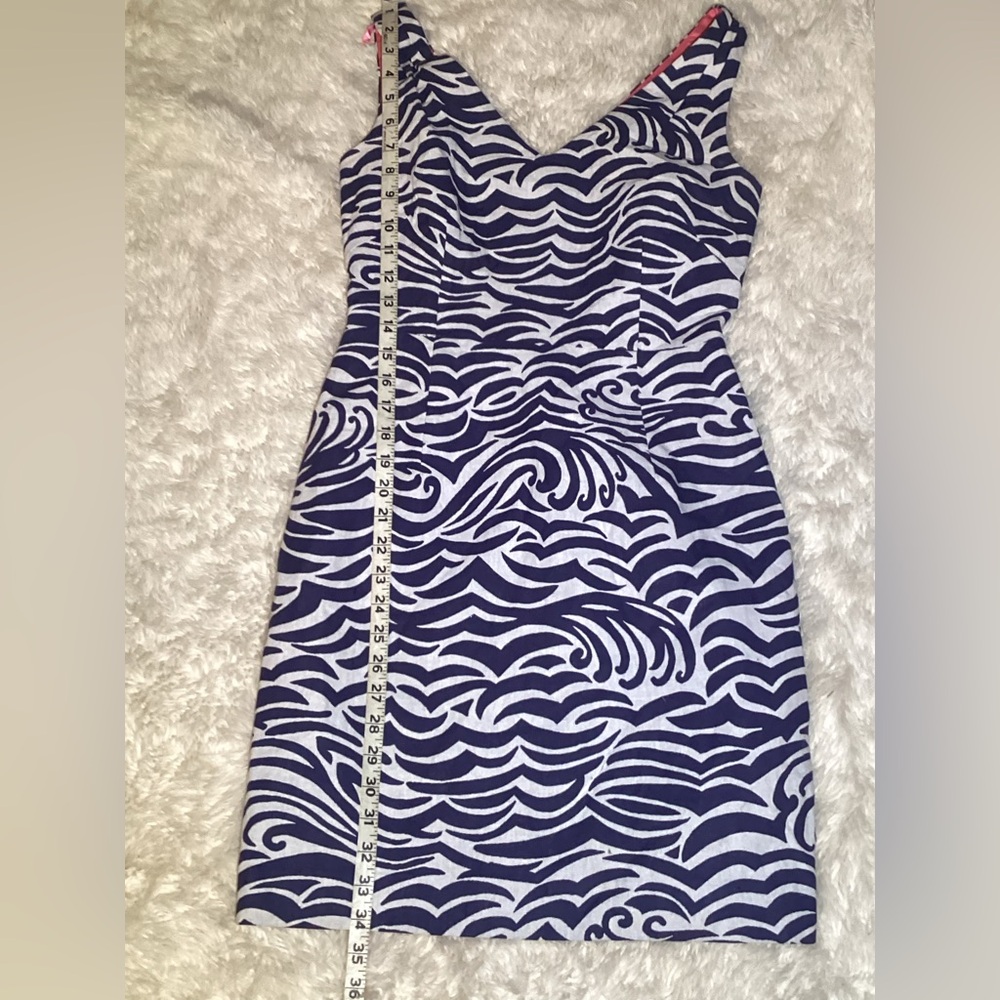 Lilly Pulitzer Kiki women’s Navy and White Patterned Dress size 4 - Picture 8 of 12